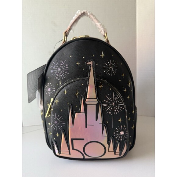 Disney 50th Anniversary Grand Finale Loungefly Backpack Castle Gold New main image 14